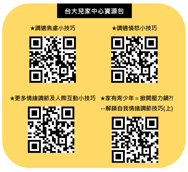 台大兒家中心資源包 QR-code